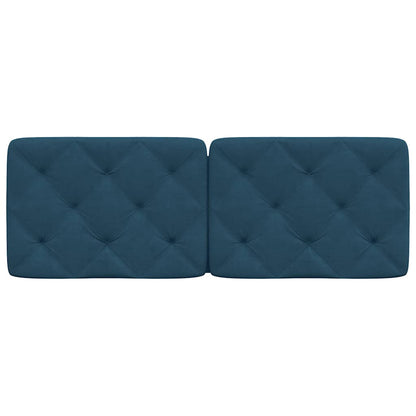 Kopfteil-Kissen Blau 140 cm Samt