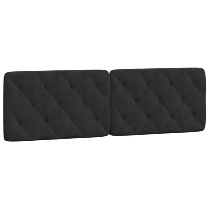 Kopfteil-Kissen Schwarz 160 cm Samt