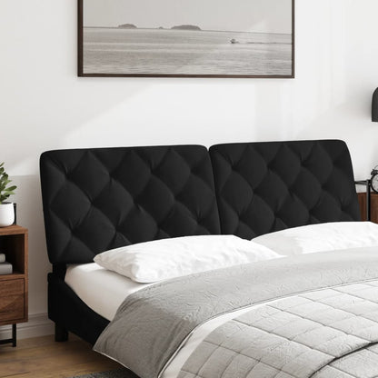 Kopfteil-Kissen Schwarz 160 cm Samt