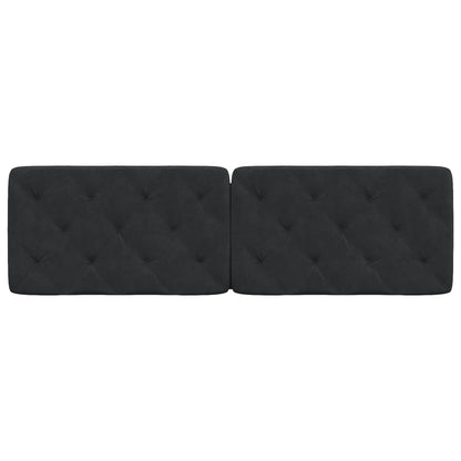 Kopfteil-Kissen Schwarz 160 cm Samt
