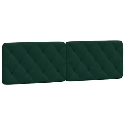 Kopfteil-Kissen Dunkelgrün 160 cm Samt