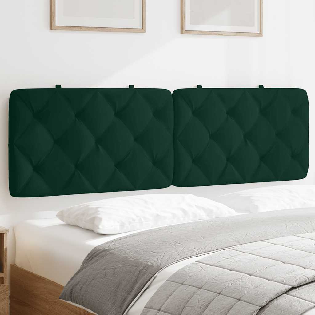 Kopfteil-Kissen Dunkelgrün 160 cm Samt