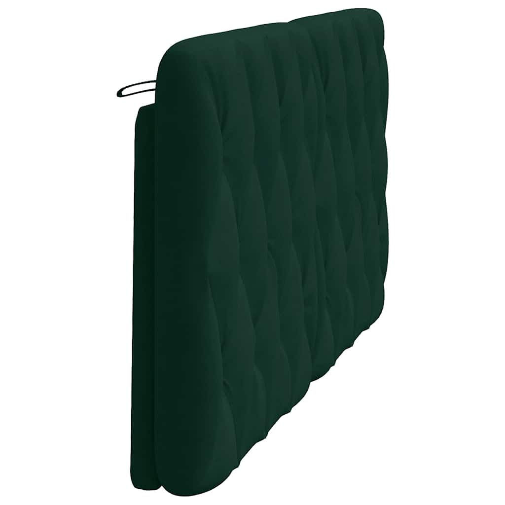 Kopfteil-Kissen Dunkelgrün 160 cm Samt