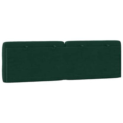 Kopfteil-Kissen Dunkelgrün 160 cm Samt
