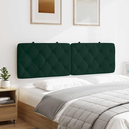 Kopfteil-Kissen Dunkelgrün 160 cm Samt