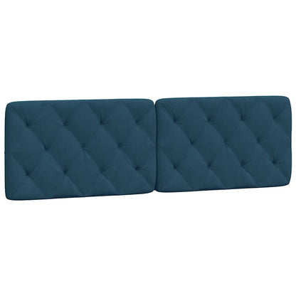 Kopfteil-Kissen Blau 160 cm Samt