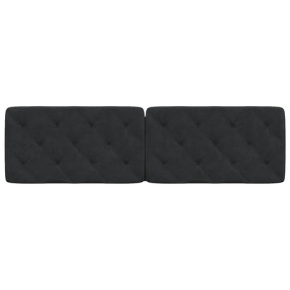 Kopfteil-Kissen Schwarz 180 cm Samt