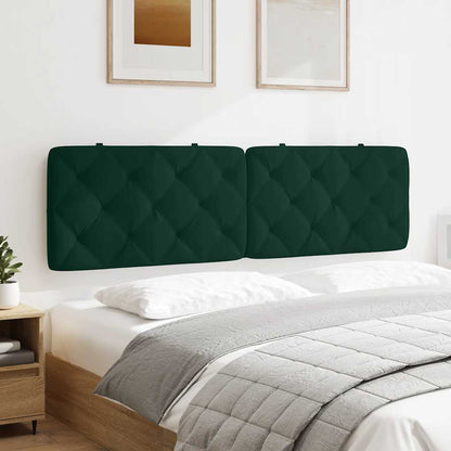 Kopfteil-Kissen Dunkelgrün 180 cm Samt