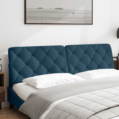 Kopfteil-Kissen Blau 180 cm Samt