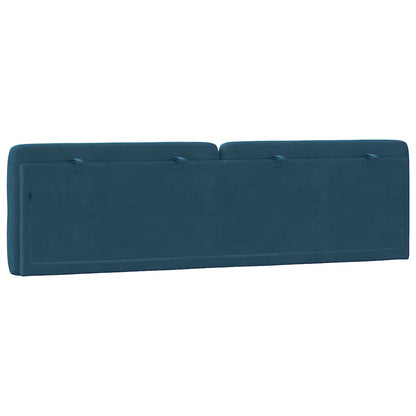 Kopfteil-Kissen Blau 180 cm Samt
