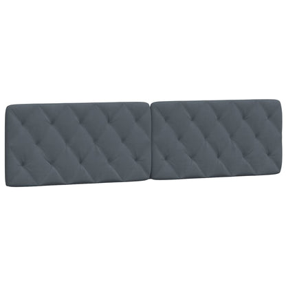 Kopfteil-Kissen Dunkelgrau 200 cm Samt