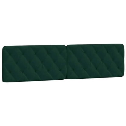Kopfteil-Kissen Dunkelgrün 200 cm Samt