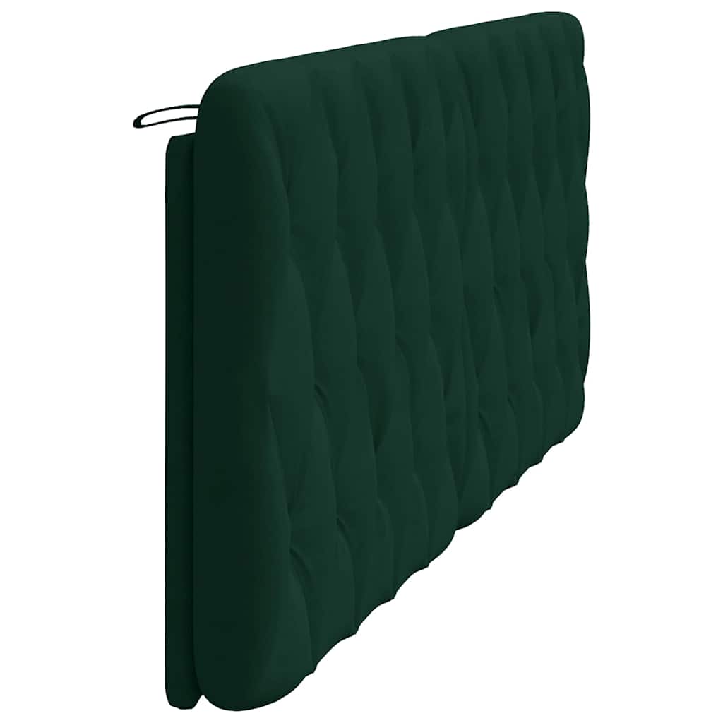 Kopfteil-Kissen Dunkelgrün 200 cm Samt