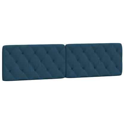 Kopfteil-Kissen Blau 200 cm Samt