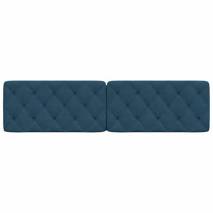 Kopfteil-Kissen Blau 200 cm Samt
