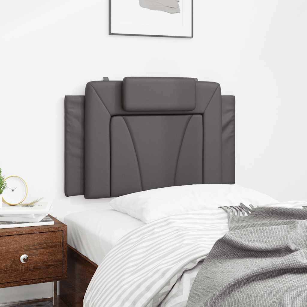 Kopfteil-Kissen "Viana" Grau 80 cm Kunstleder