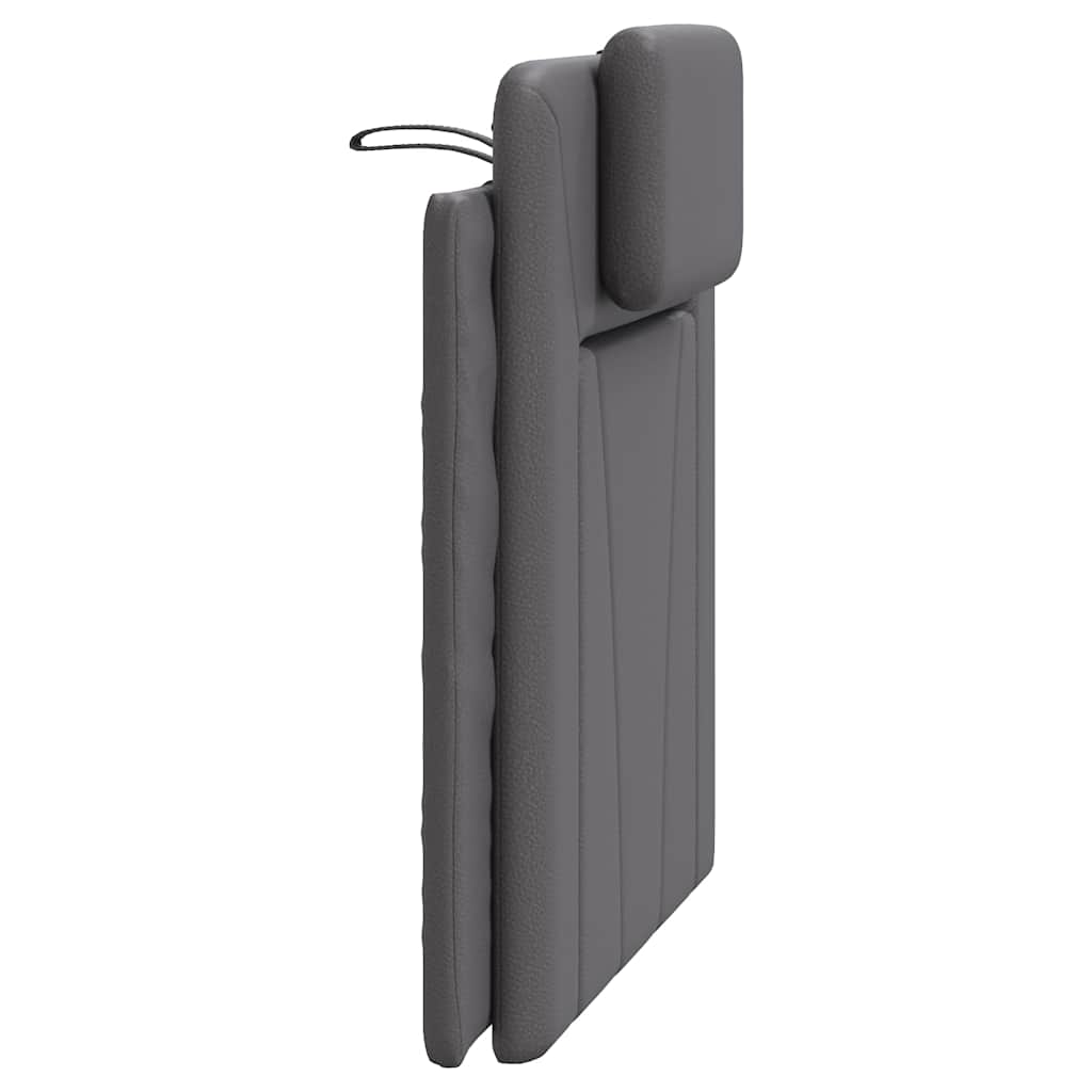 Kopfteil-Kissen "Viana" Grau 80 cm Kunstleder