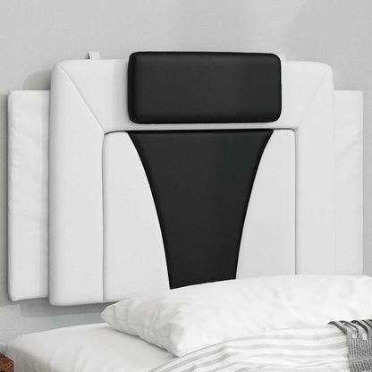 Kopfteil-Kissen "Viana" Weiß und Schwarz 90 cm Kunstleder