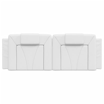 Kopfteil-Kissen "Viana" Weiß 140 cm Kunstleder