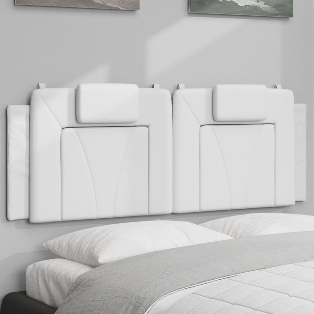 Kopfteil-Kissen "Viana" Weiß 140 cm Kunstleder