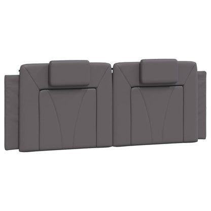 Kopfteil-Kissen "Viana" Grau 140 cm Kunstleder
