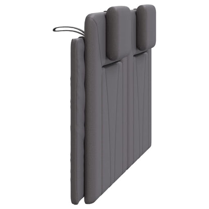Kopfteil-Kissen "Viana" Grau 140 cm Kunstleder