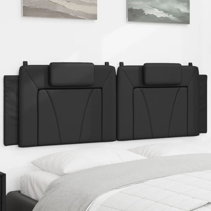 Kopfteil-Kissen "Viana" Schwarz 160 cm Kunstleder