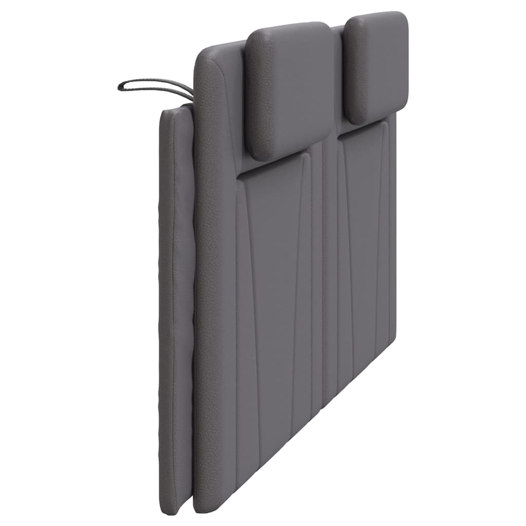 Kopfteil-Kissen "Viana" Grau 180 cm Kunstleder