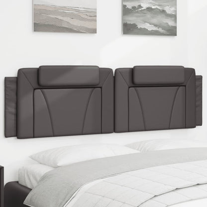 Kopfteil-Kissen "Viana" Grau 180 cm Kunstleder