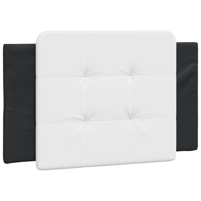 Kopfteil-Kissen "Zadar" Weiß und Schwarz 80 cm Kunstleder