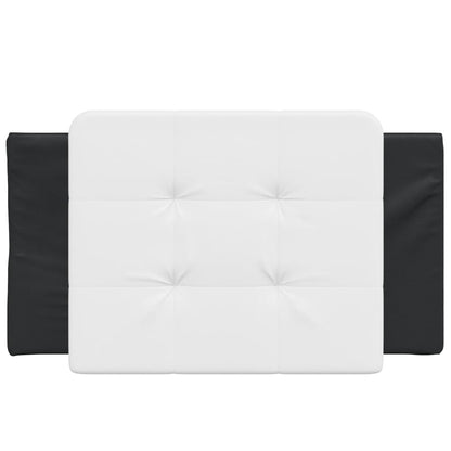 Kopfteil-Kissen "Zadar" Weiß und Schwarz 80 cm Kunstleder