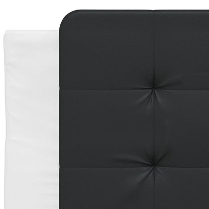 Kopfteil-Kissen "Zadar" Schwarz und Weiß 90 cm Kunstleder