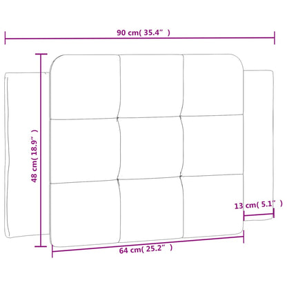 Kopfteil-Kissen "Zadar" Schwarz und Weiß 90 cm Kunstleder