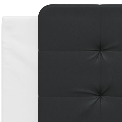 Kopfteil-Kissen "Zadar" Schwarz und Weiß 100 cm Kunstleder