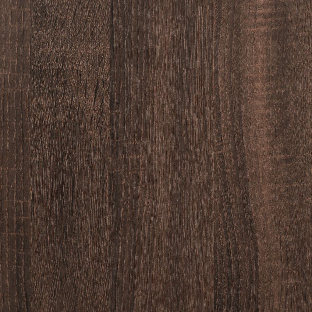 Bettgestell mit LED Braun Eichen-Optik 75x190 cm Holzwerkstoff