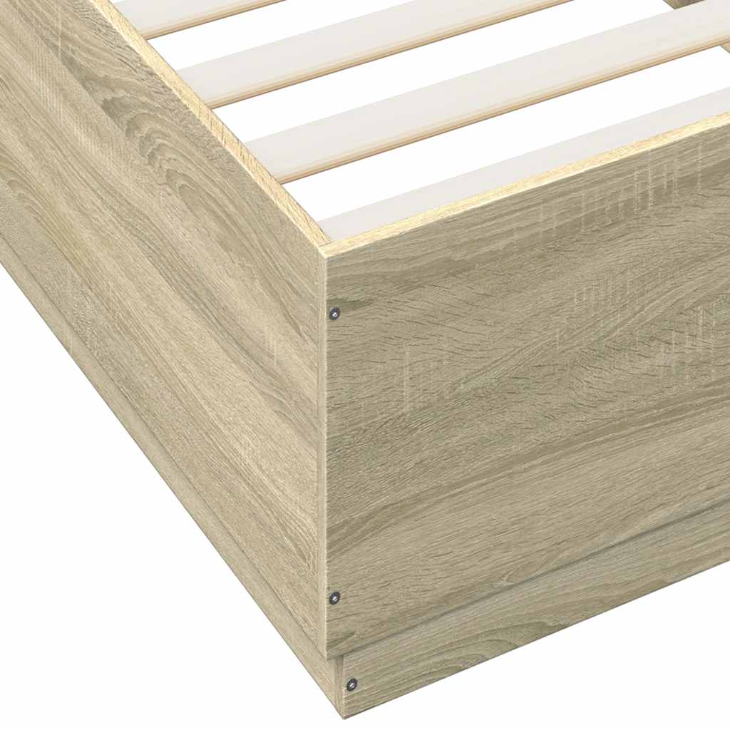 Bettgestell Sonoma-Eiche 100x200 cm Holzwerkstoff