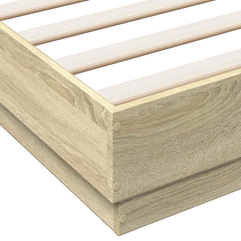 Bettgestell Sonoma-Eiche 160x200 cm Holzwerkstoff