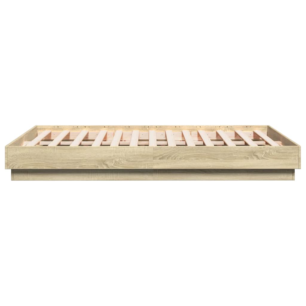 Bettgestell Sonoma-Eiche 120x190 cm Holzwerkstoff