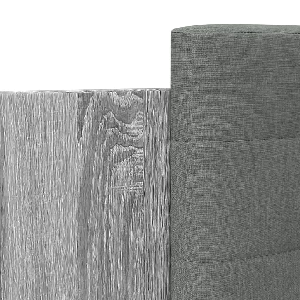 Bettgestell mit Kopfteil Grau Sonoma 100x200 cm Holzwerkstoff