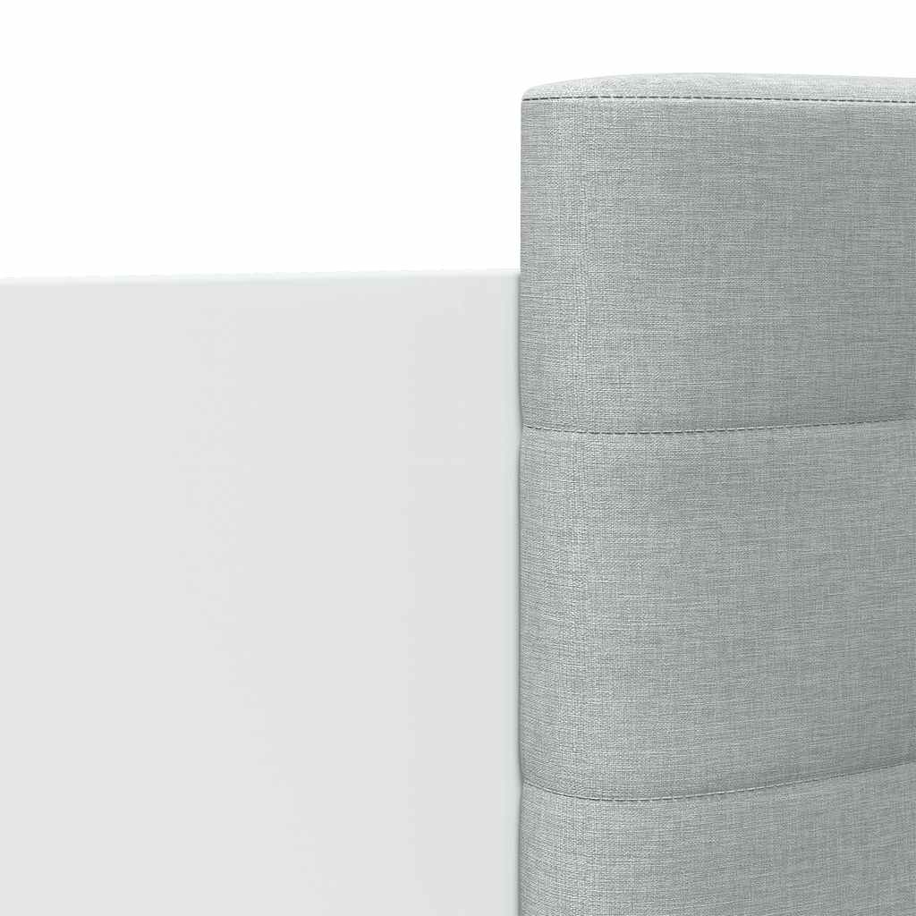 Bettgestell mit Kopfteil und LED-Leuchten Weiß 90x200 cm