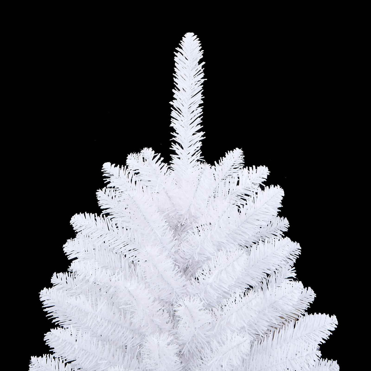 Künstlicher Weihnachtsbaum 150 LEDs PVC und Stahl Weiß
