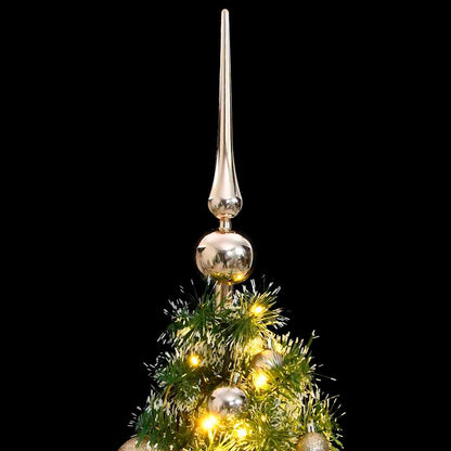 Künstlicher Weihnachtsbaum mit Schnee & Kugeln 150 LEDs 150 cm