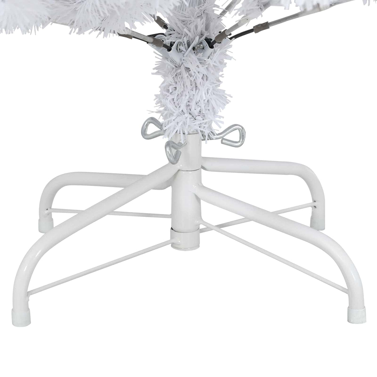 Künstlicher Weihnachtsbaum 150 cm PVC und Stahl Weiß