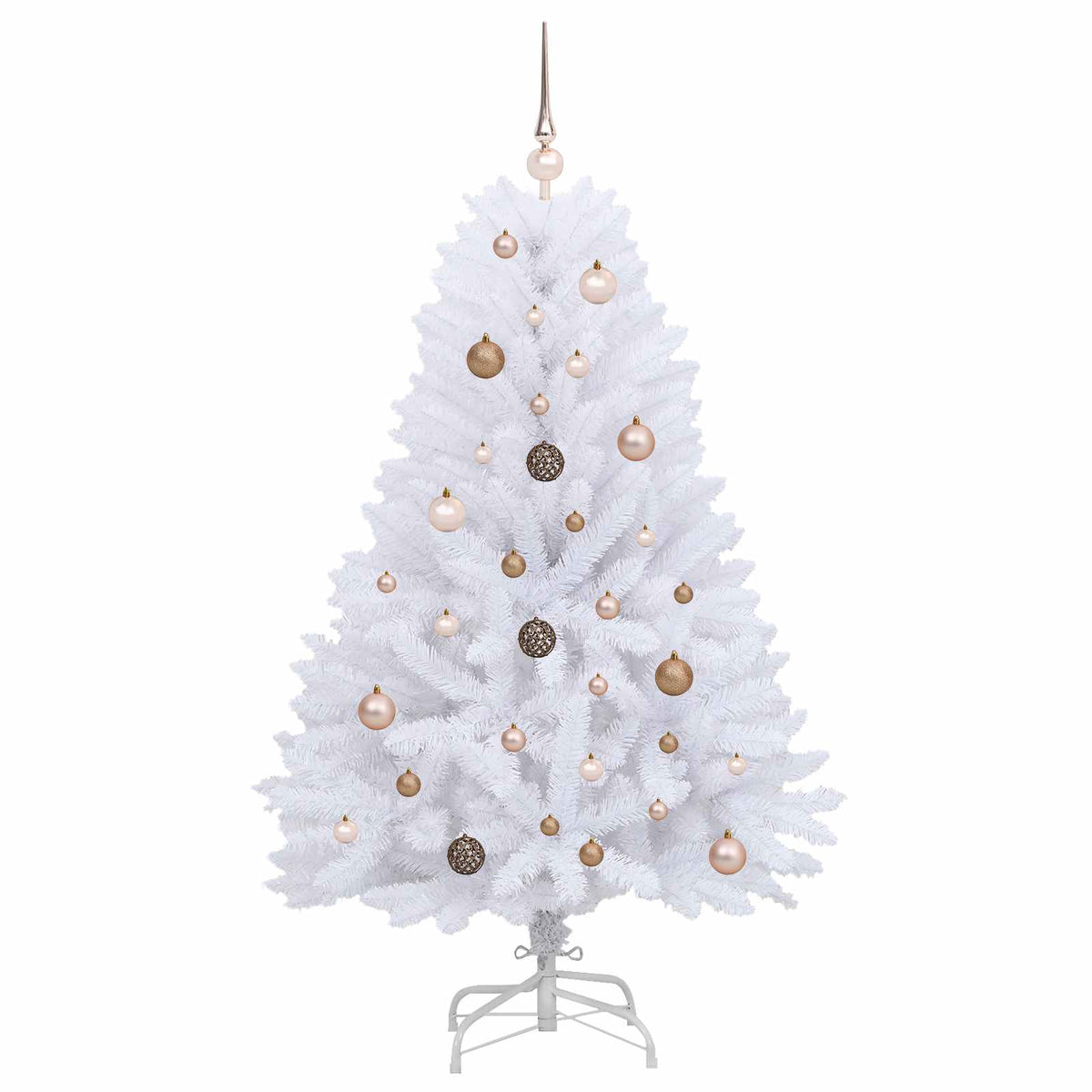 Künstlicher Weihnachtsbaum 150 cm PVC und Stahl Weiß