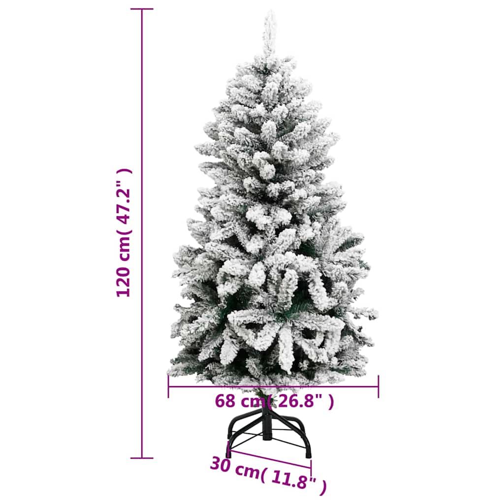 Künstlicher Weihnachtsbaum Klappbar 150 LEDs & Kugeln 120 cm