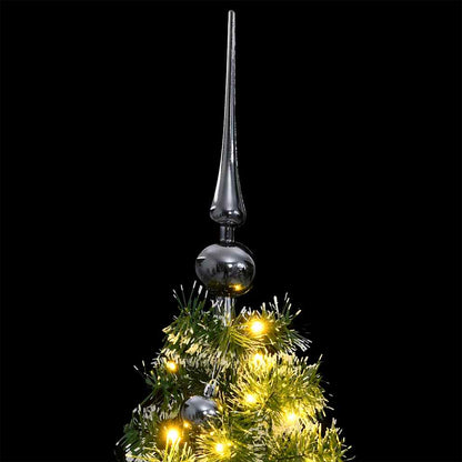 Künstlicher Weihnachtsbaum mit Schnee & Kugeln 150 LEDs 150 cm