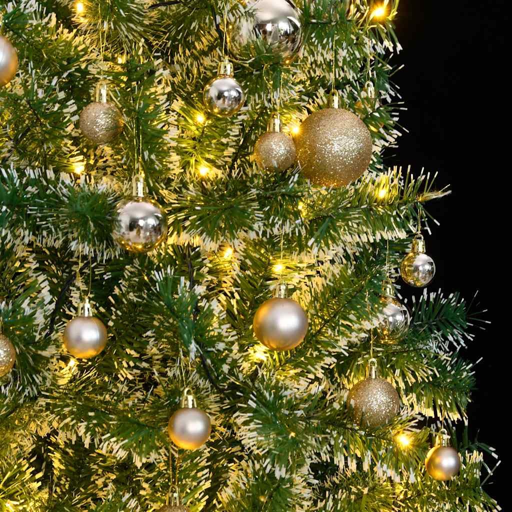 Künstlicher Weihnachtsbaum 300 LEDs & Kugeln Beschneit 180 cm