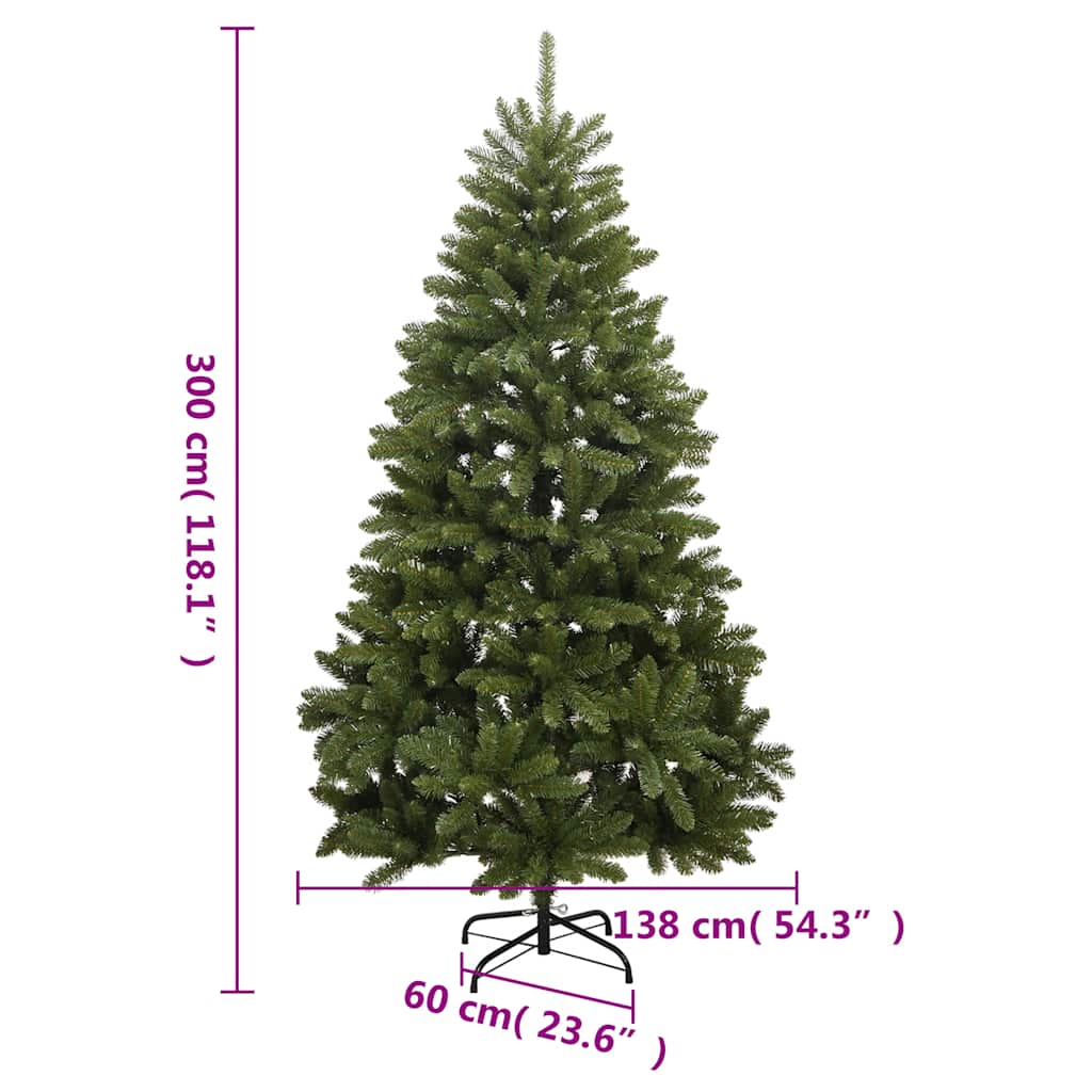 Künstlicher Weihnachtsbaum Klappbar mit Kugeln 300 LEDs 300 cm