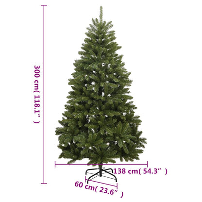 Künstlicher Weihnachtsbaum Klappbar mit Kugeln 300 LEDs 300 cm