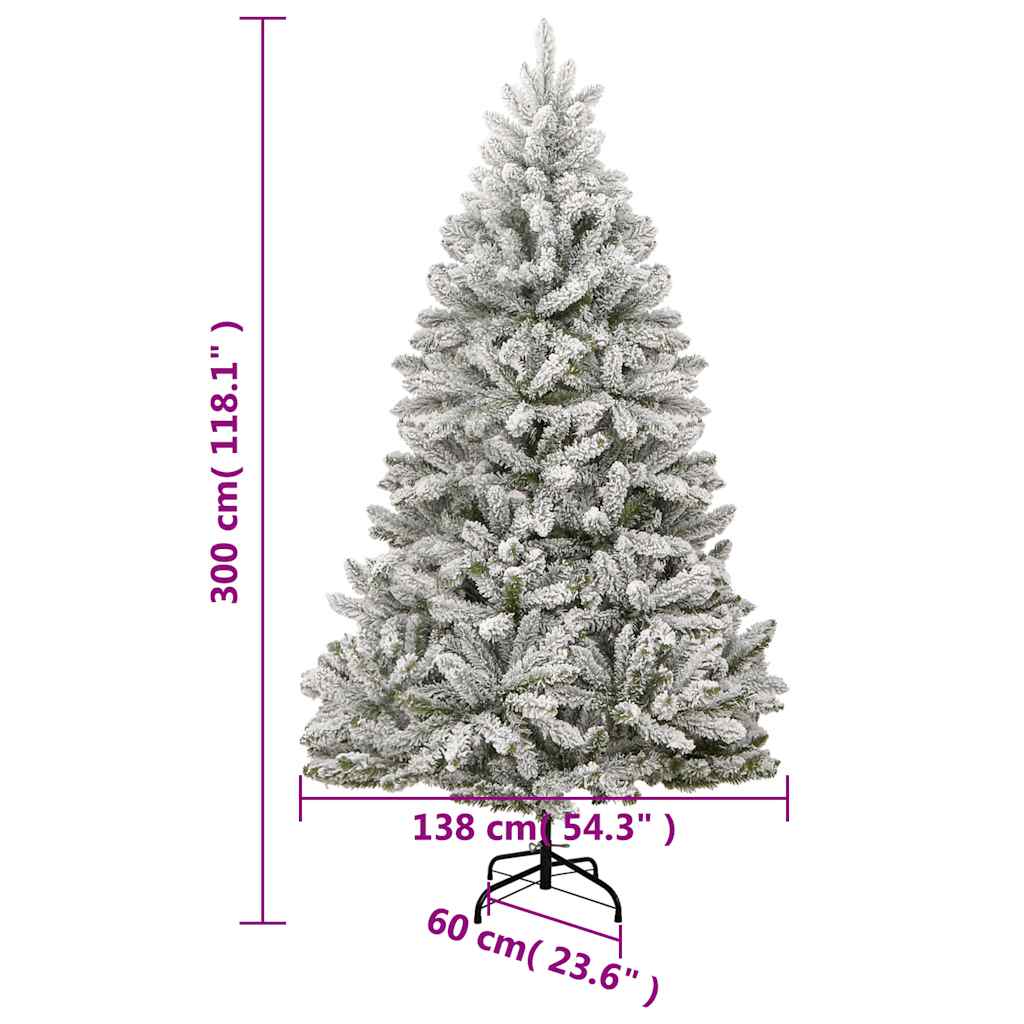 Künstlicher Weihnachtsbaum Klappbar mit Kugeln 300 LEDs 300 cm